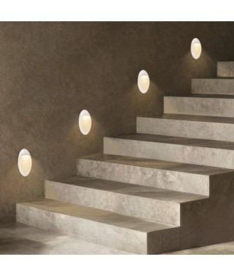 kelvo® STEPART KLV-101-0103 Φωτιστικό Σκαλοπατιού - Διαδρόμου LED 3W 375lm 45° AC 220-240V Αδιάβροχο IP65 Θερμό Λευκό 2700K - Lumileds SMD Chip & TÜV SÜD Driver - Λευκό Ματ - Μ13 x Π5.5 x Υ26cm - 5 Χρόνια Εγγύηση